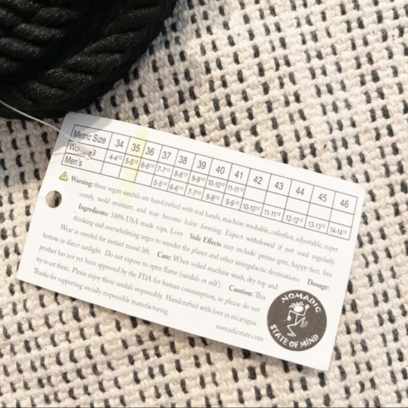 NWT Nomadic State of Mind Black Toe Joe Braided Rope Sandals - Picture 8 of 8